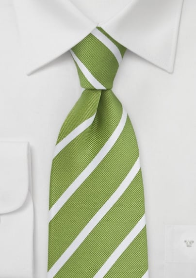 striped-tie-grass-green-white