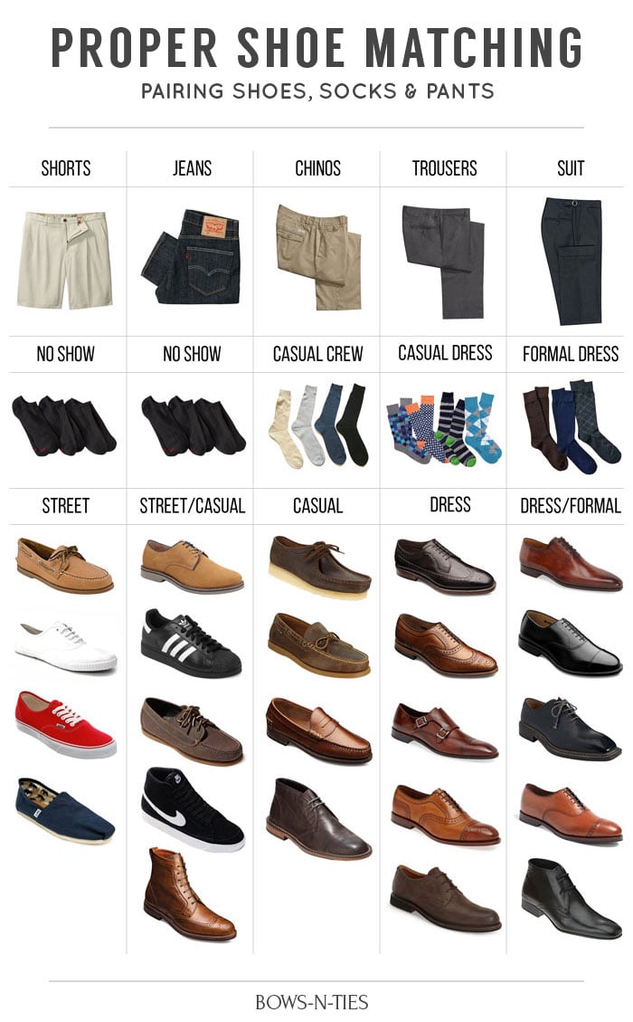 Guide To Matching Pants, Socks and Shoes