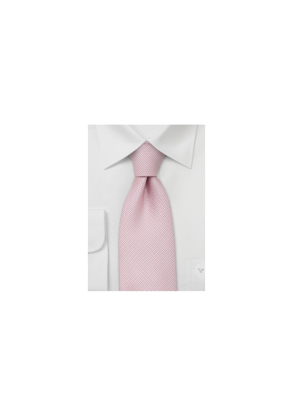 Designer neckties - Light pink silk tie by Chevalier