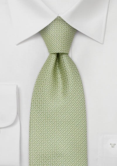 Brand name neckties - Light green silk tie by Chevalier