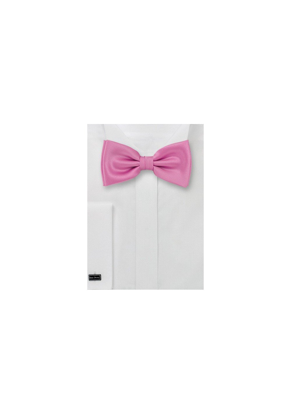 Rose-pink bow tie  - Pre-tied pink bow tie
