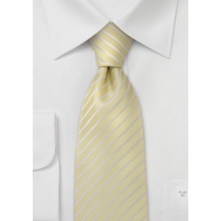 Vanilla Yellow Silk Tie for Kids