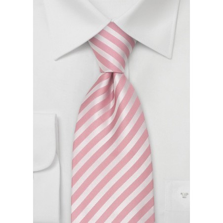 Pink Extra Long Ties - Pink silk tie in XL length