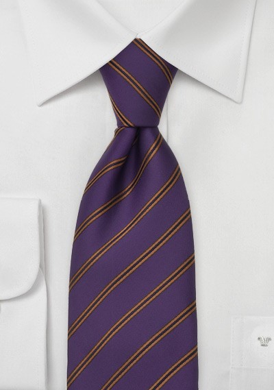 Lavender Purple Striped Necktie