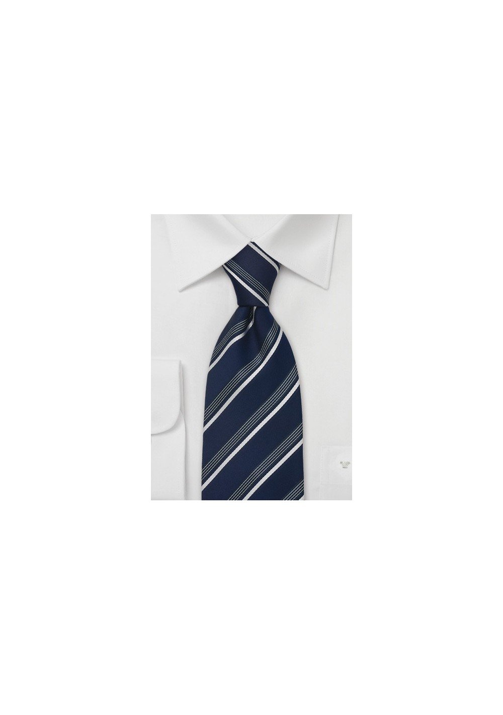 Sapphire Blue Striped Tie by Cavallieri