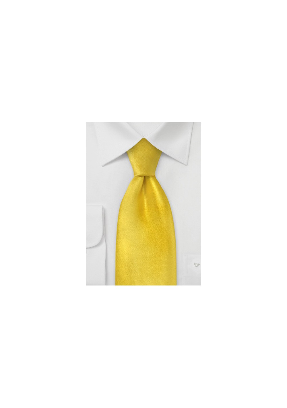 Solid Silk Tie in Canary Yellow