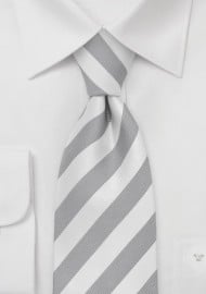 Kids Tie in Silver and White