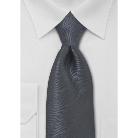 Solid Dark Gray Necktie | Bows-N-Ties.com