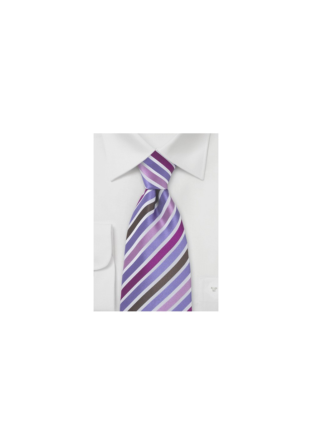 Silk Tie in Pink, Purple, Brown