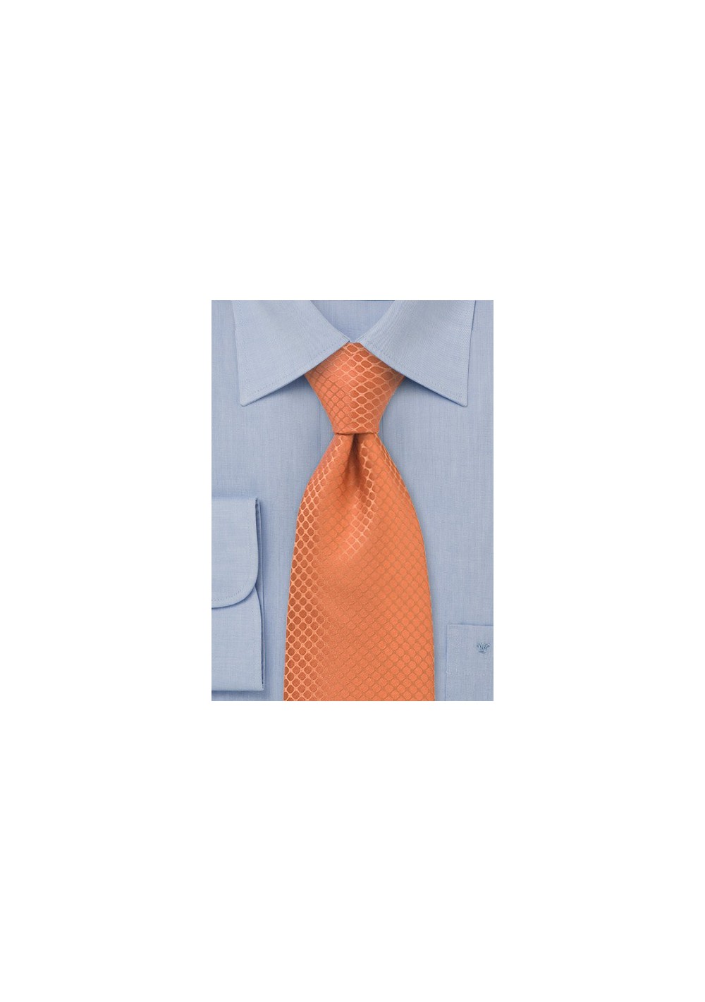 Trendy Orange Silk Tie for Kids