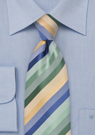 Summer Tie in Yellow, Blue and Green | Bows-N-Ties.com