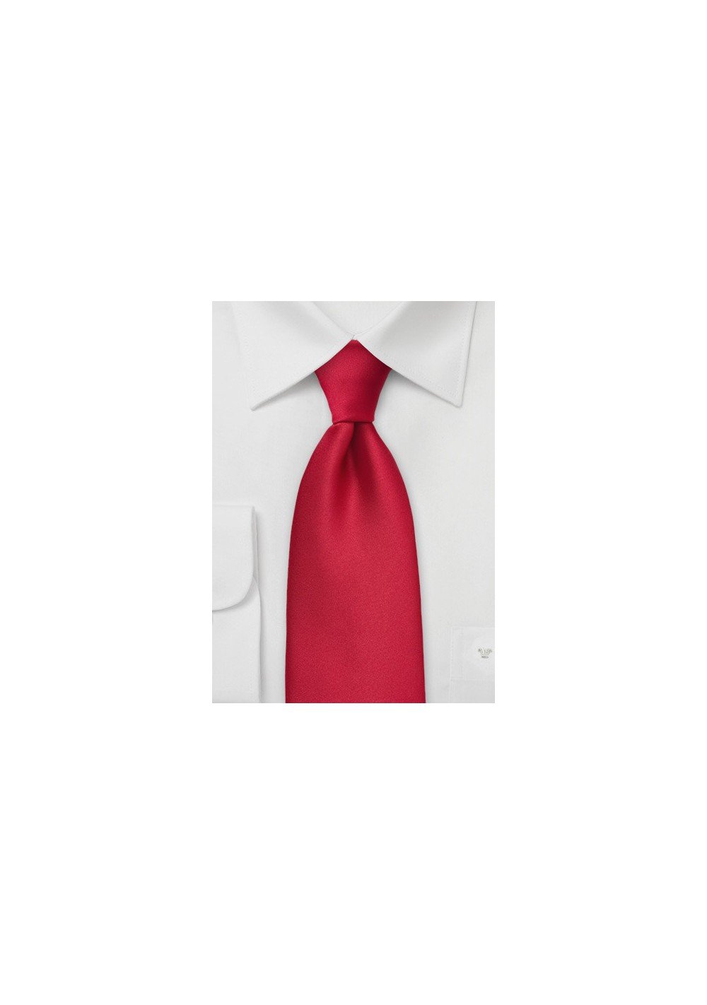 Solid Cherry Red Mens Tie