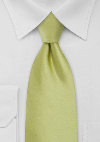 Light Pear Green Necktie in XL Length