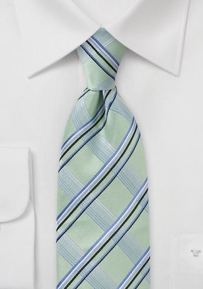 Modern Tie in Wave Crest Green