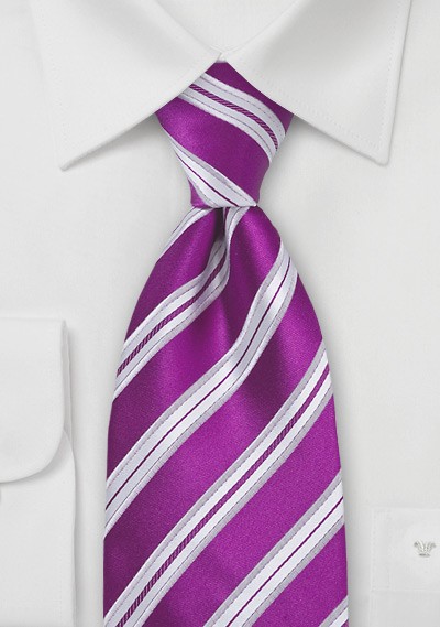 Bright Purple-Pink Silk Tie for Kids