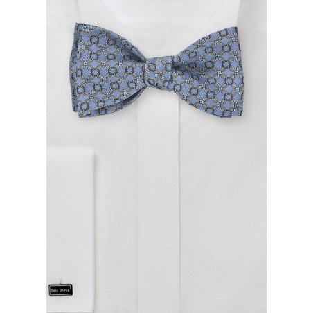 Art Deco Bow Tie in Lilacs and Blues