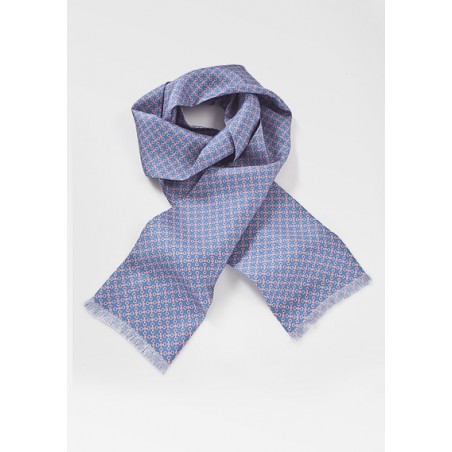 Periwinkle and Pink Pattered Scarf | Bows-N-Ties.com