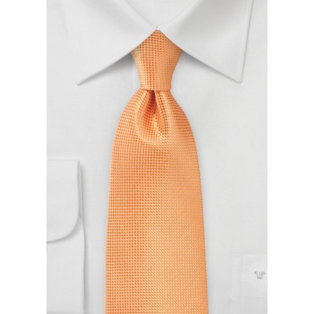 Textured Tie in Tangerine