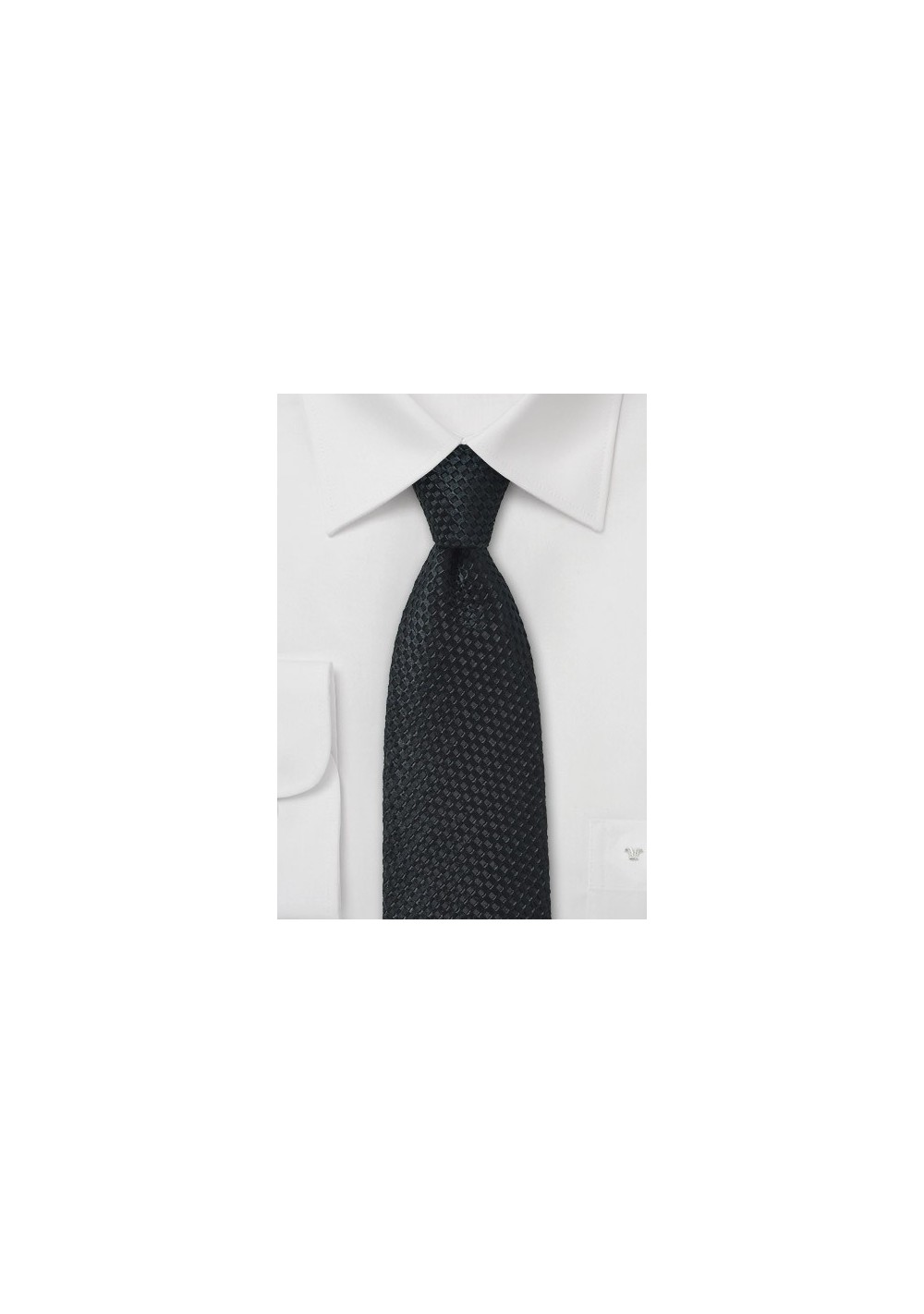 Waffle Cone Textured Tie in Black