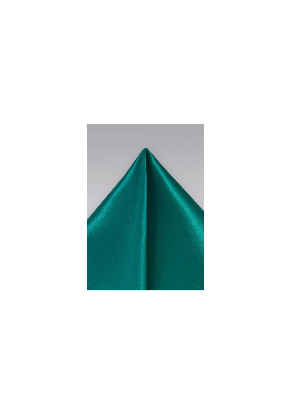 Solid and Vibrant Jade Pocket Square in Silk