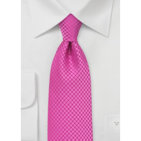 Mangenta Necktie with Large Dot Design