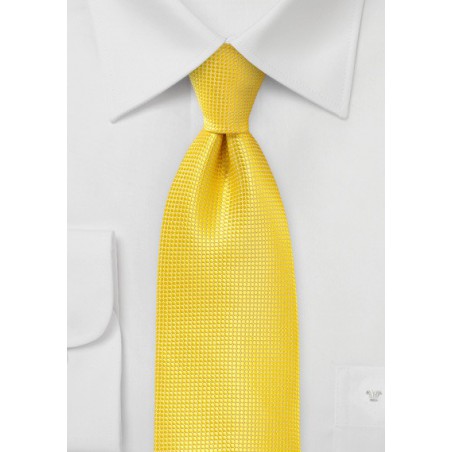 Xl Length Tie in Primary Yellow