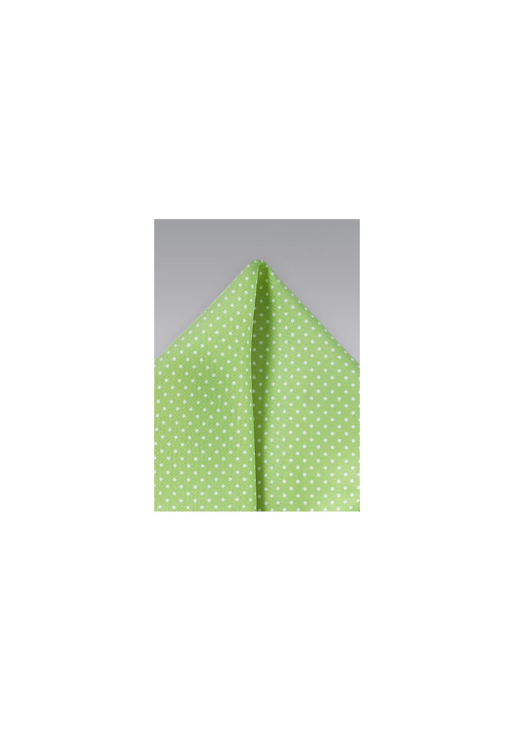 Light Lime Green Pin Dot Pocket Square