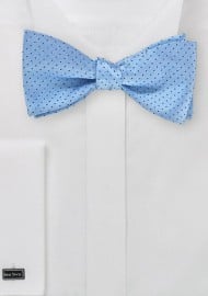 Pin Dot Bow Tie in Sky Blue and Navy