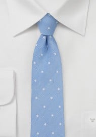 Soft Blue Polka Dot Tie