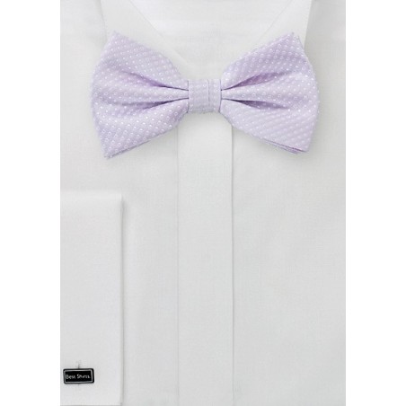 Lavender Colored Pin Dot Bow Tie