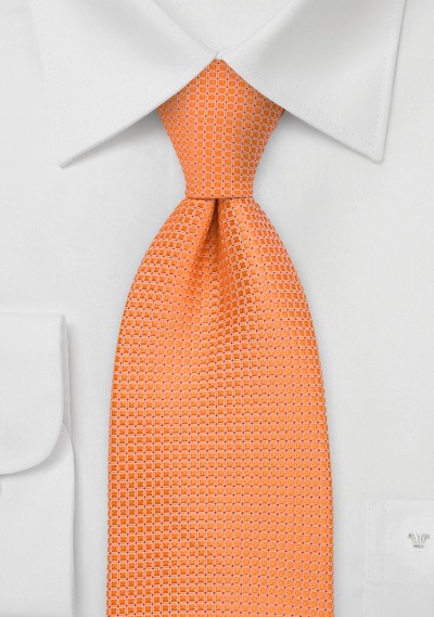 Apricot Orange Silk Tie for Kids