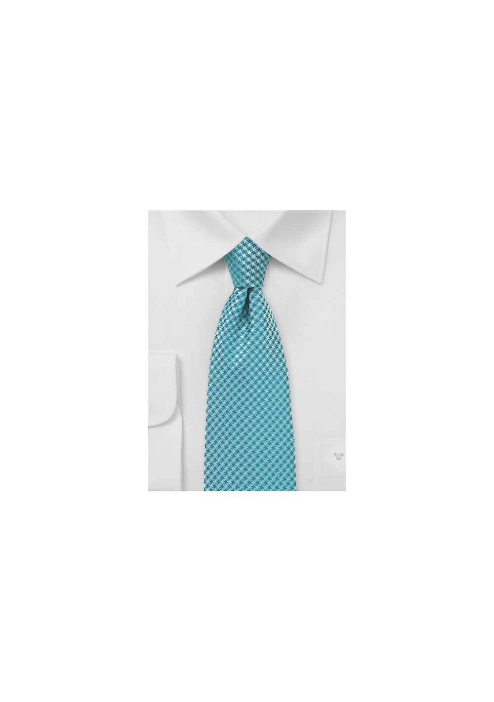 Micro Check Tie in Tropical Green