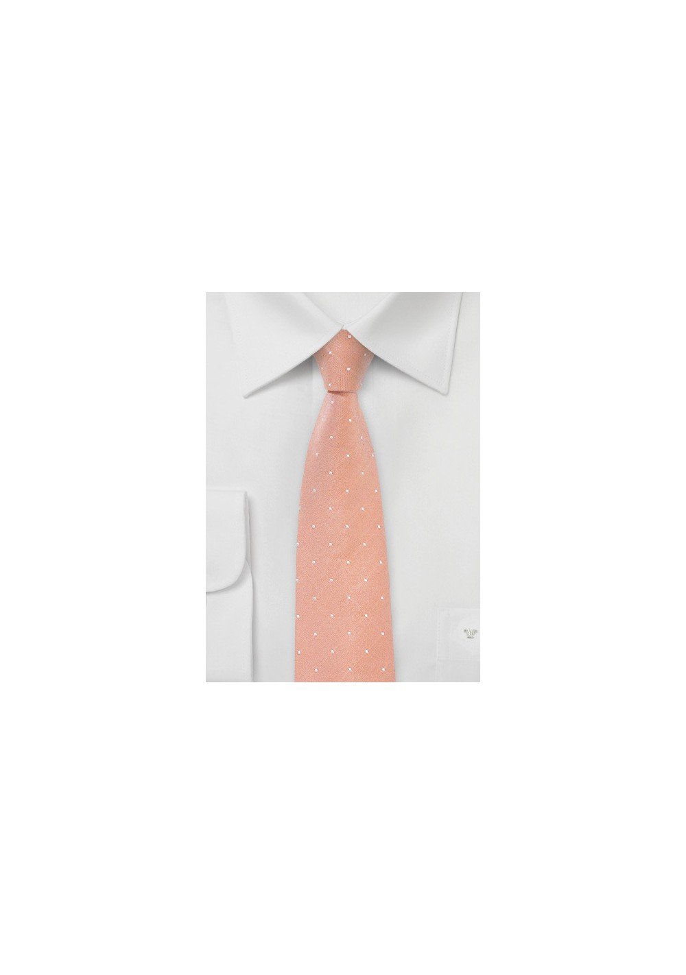 Dotted Tie in Peach Coral