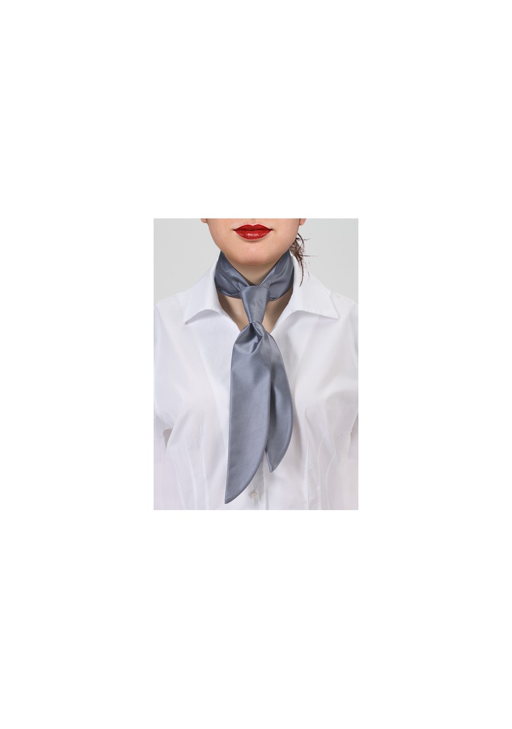 Silver Gray Women's Necktie