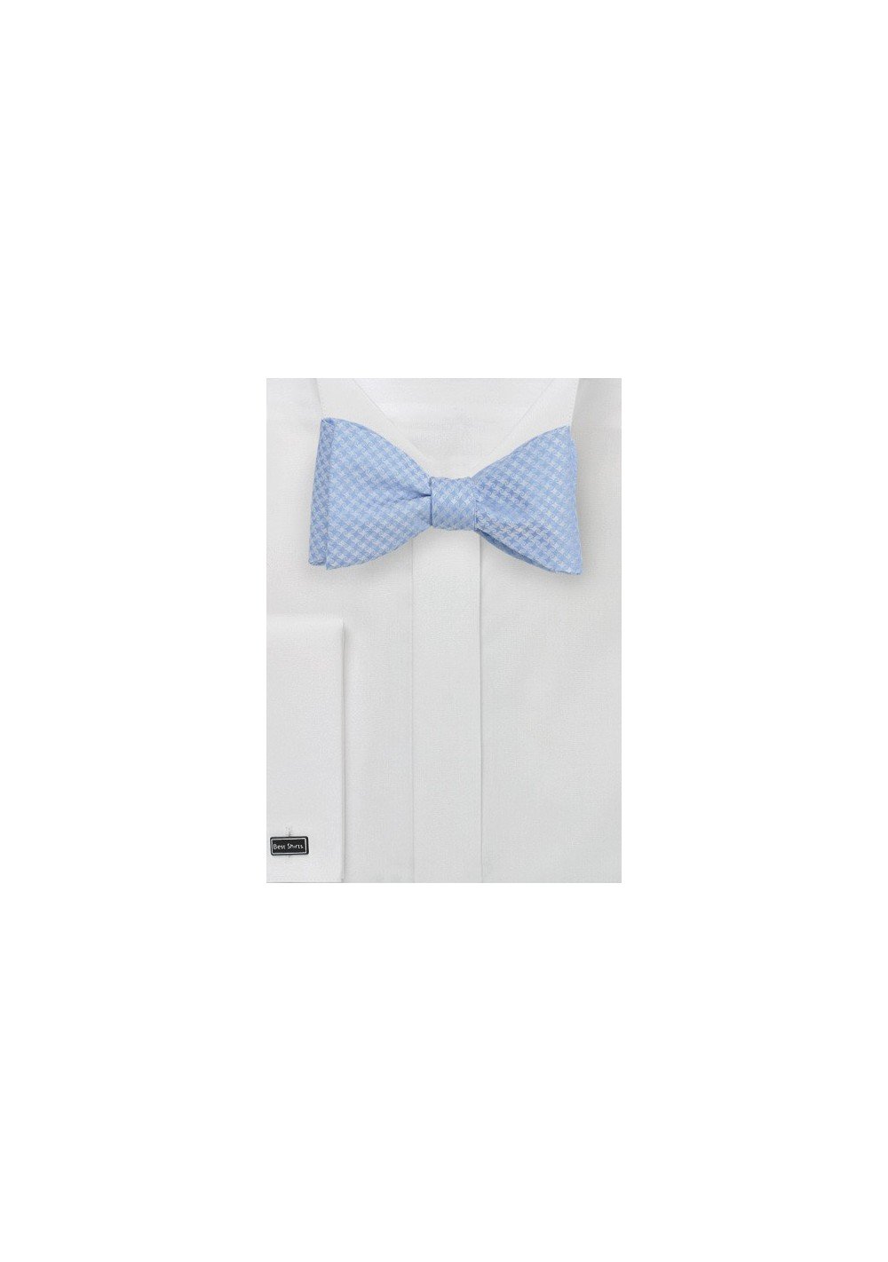 Soft Blue Bow Tie in Self Tie Style