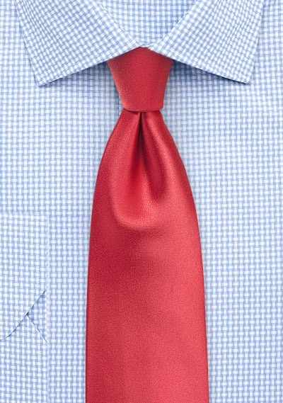 Coral Red Necktie
