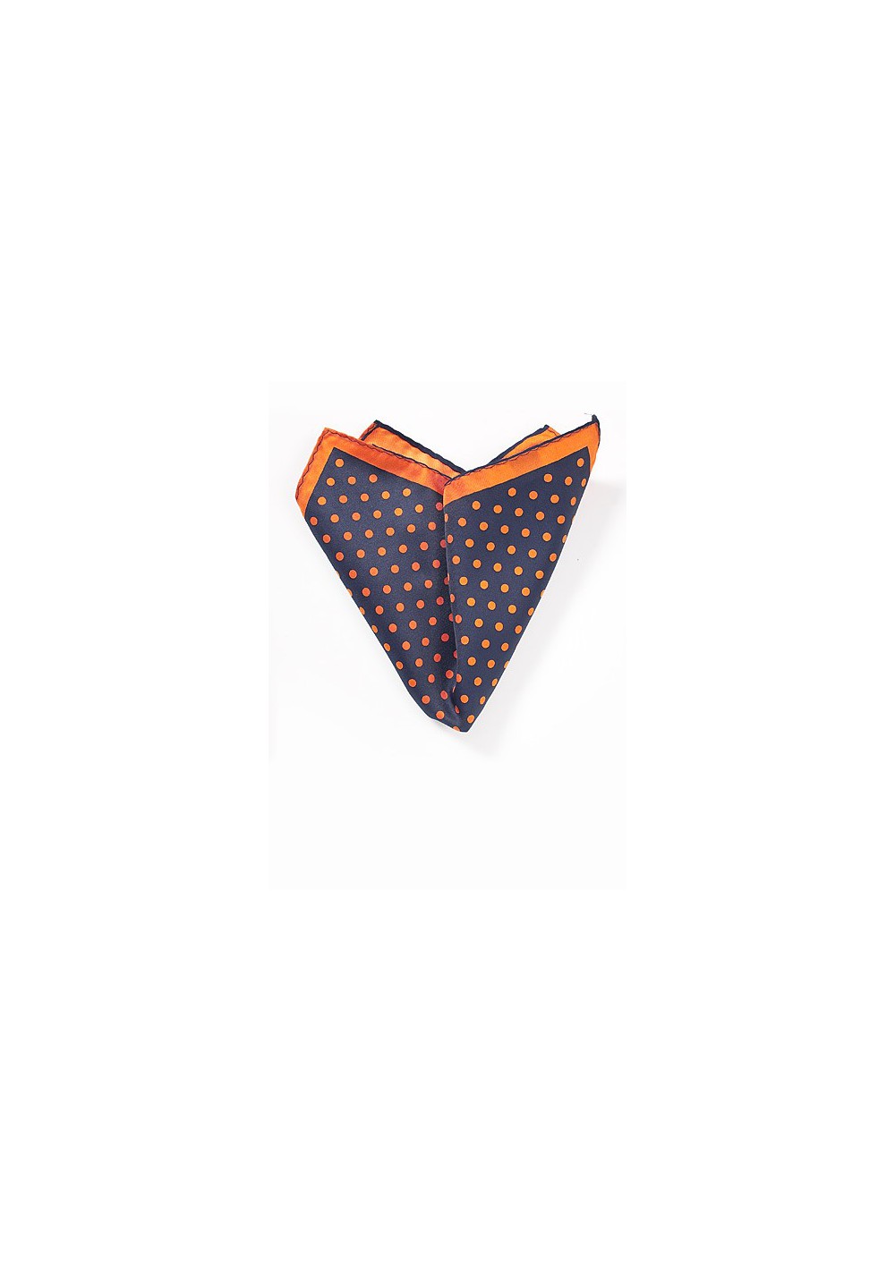 Men Orange Blue Dots Ties Pocket Square Handkerchief Hanky Set Lot HZBWT0073 