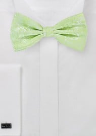 Pale Mint Green Bow Tie with Paisley