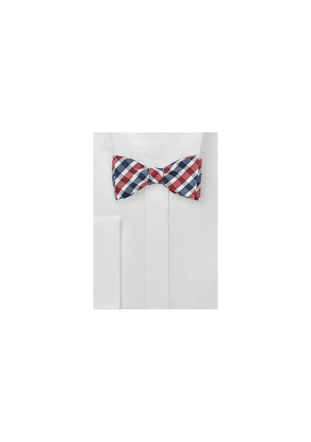 Gingham Check Bow Tie in Silk