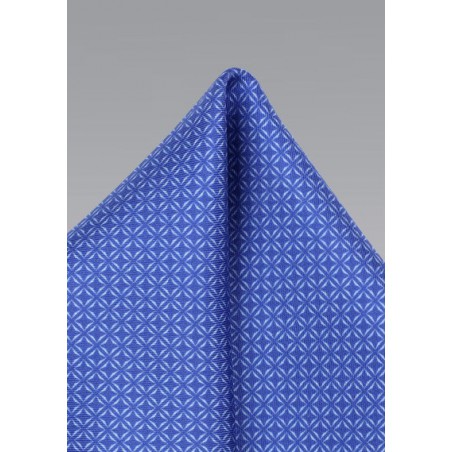 Pocket Square with Modern Checks in Ink Blue