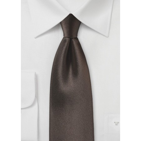 Dark Chocolate Solid Silk Tie