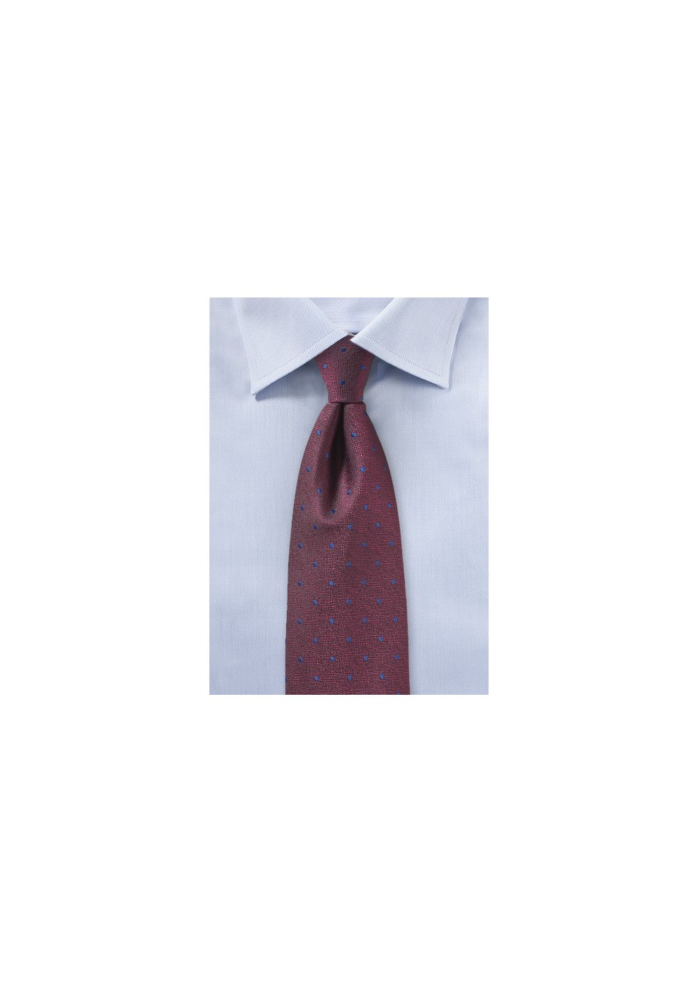 Port Red and Blue Polka Dot Tie