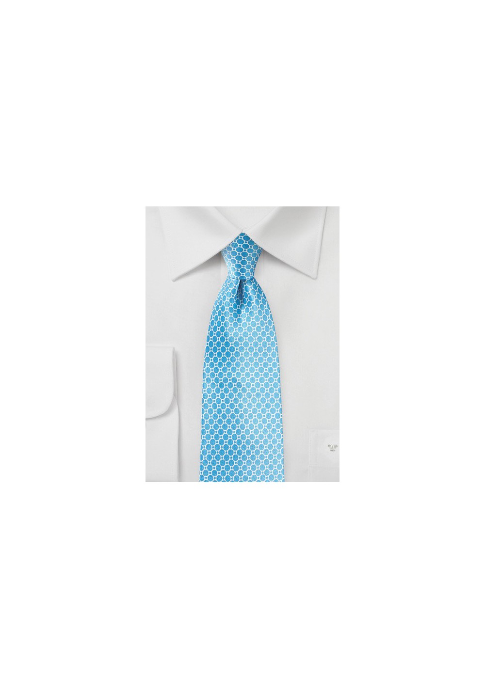 Silk Designer Tie in Tropical Blue