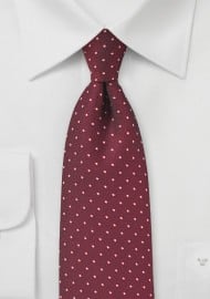 Textured Polka Dot Tie in Cherry
