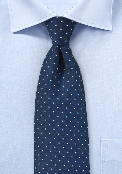Elegant Micro Dots in Light Blue and Navy | Bows-N-Ties.com