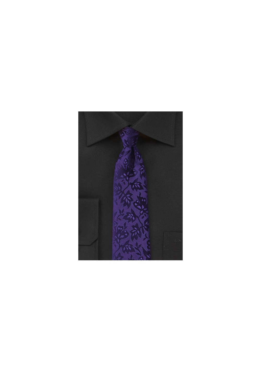 Trendy Floral Tie in Violet