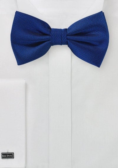 Textured Mens Bow Tie in Marine Blue | Bows-N-Ties.com
