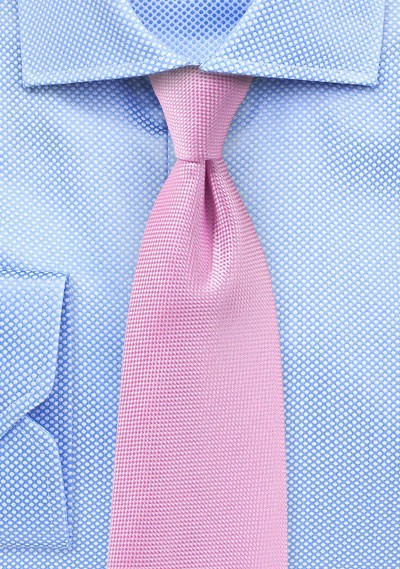 Matte Texture Summer Tie in Carnation Pink | Bows-N-Ties.com