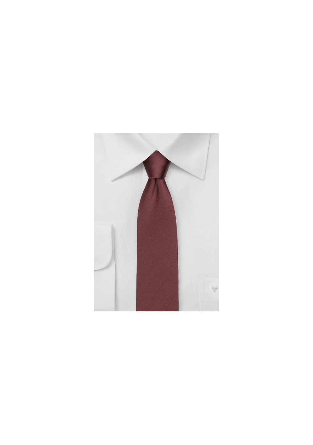 Chestnut Colored Skinny Silk Tie