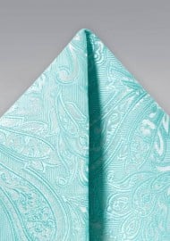 Paisley Hanky in Robins Egg Blue